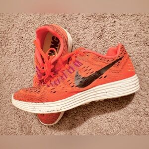 EUC-Nike-Size 8.5-Neutral Ride-Soft-Neon Orange-Running Sneakers